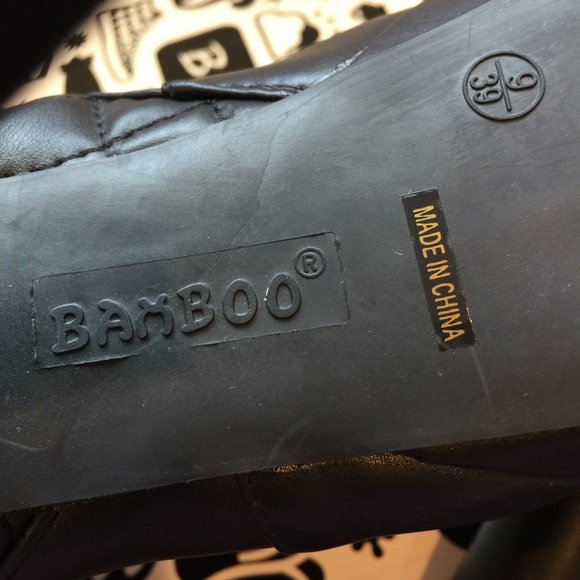 BAMBOO black heels boots size 9 - Picture 7 of 8